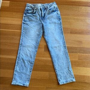 Pilcro vintage high rise gem straight leg Light Blue Denim Jeans Size 27